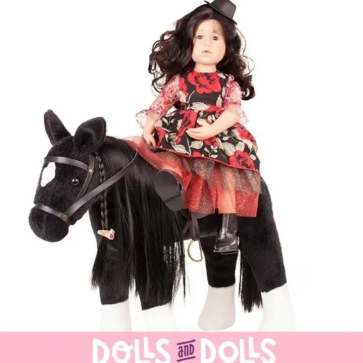 Cheval noir pour poupées jusqu'à 50 cm Götz