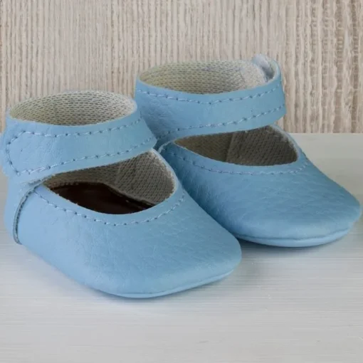 Compléments pour poupée Así 43 à 46 cm - Chaussons bleu clair pour poupées María, Pablo, Leo, Real Reborn et Série limitée