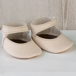 Compléments pour poupée Así 43 à 46 cm - Chaussons beiges pour poupées María, Pablo, Leo, Real Reborn et Limited Series