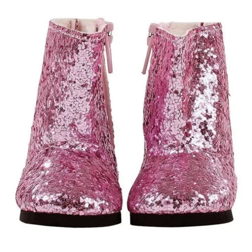 Compléments pour poupée Götz 42-50 cm - Bootes rose pailleté
