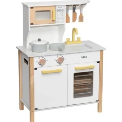 Cuisine en bois Tryco - blanc/or