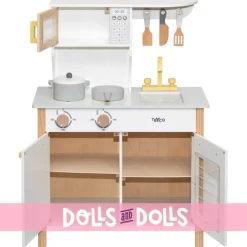 Cuisine en bois Tryco - blanc/or