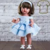 Ensemble pour poupée Mariquita Pérez 50 cm - Robe bleue à volants