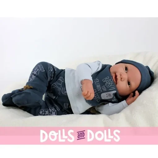 Poupée Antonio Juan 40 cm - Happy "Message dans une bouteille" série limitée Reborn