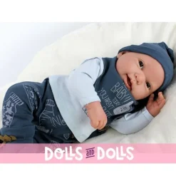 Poupée Antonio Juan 40 cm - Happy "Message dans une bouteille" série limitée Reborn