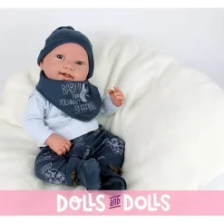 Poupée Antonio Juan 40 cm - Happy "Message dans une bouteille" série limitée Reborn