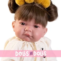 Poupée Antonio Juan 42 cm - Nouveau-né Nica pigtails