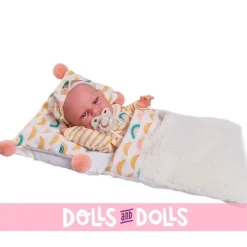 Poupée Antonio Juan 33 cm - Nouveau-né Clara avec sac à soleil