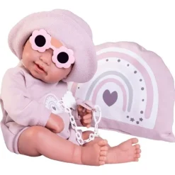 Poupée Antonio Juan 42 cm - Pipa nouveau-né arc-en-ciel au soleil