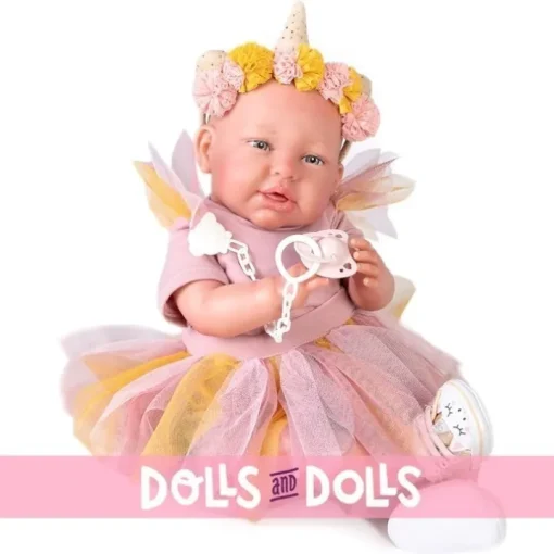 Poupée Antonio Juan 52 cm - "Mi primer Reborn" Daniela fée avec bandeau pour vous