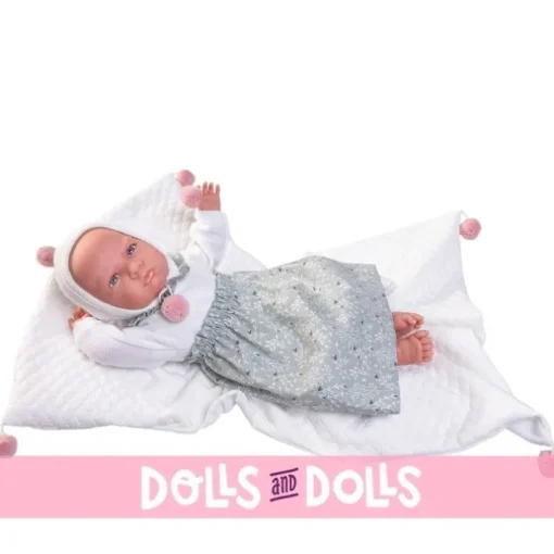 Poupée Antonio Juan 52 cm - "Mi primer Reborn" Berta avec jupe et pompons
