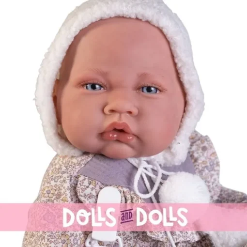 Poupée Antonio Juan 42 cm - Sweet Reborn Nacida avec couverture en peau de mouton