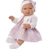 Poupée Así 43 cm - Maria avec robe rose et veste plumeti
