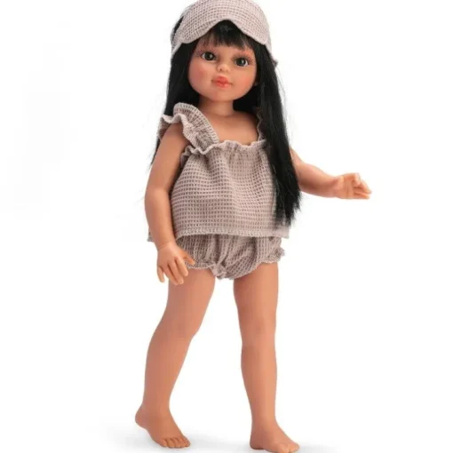 Poupée Así 40 cm - Sabrina avec un pyjama de la collection Nude