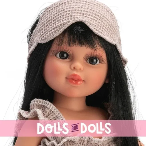 Poupée Así 40 cm - Sabrina avec un pyjama de la collection Nude