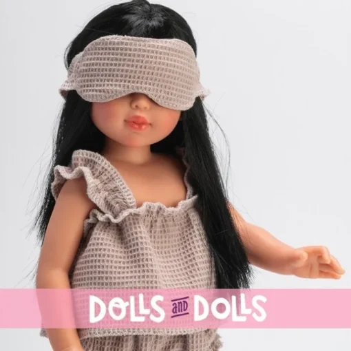 Poupée Así 40 cm - Sabrina avec un pyjama de la collection Nude