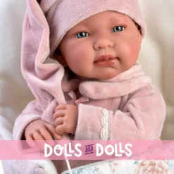 Poupée Llorens 44 cm - Newborn Crying Tina avec sac de couchage