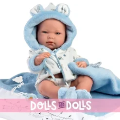 Poupée Llorens 40 cm - Nouveau-né Nico avec table à langer pour la salle de bain