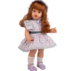 Poupée Mariquita Pérez 50 cm - Robe à imprimé floral lilas