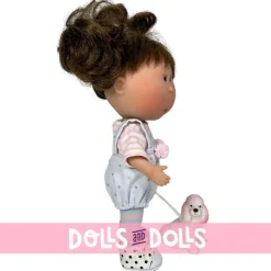 Poupée Nines d'Onil 23 cm - Little Mia Brune avec Animal de Compagnie