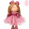 Poupée Nines d'Onil 30 cm - Mia ARTICULÉE - blonde dans une robe en tulle rose