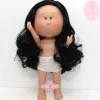 Poupée Nines d'Onil 30 cm - Mia ARTICULÉE - Mia avec des cheveux noirs ondulés - Sans vêtements
