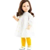 Poupée Paola Reina 60 cm - Las Reinas - Lidia dans une robe blanche avec des marguerites