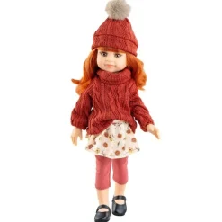 Poupée Paola Reina 32 cm - Las Amigas - Cleo en robe à fleurs et pull rouge