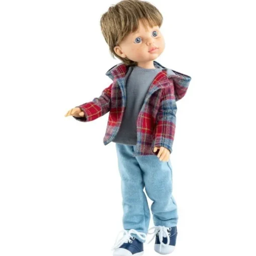 Poupée Paola Reina 32 cm - Las Amigas Articulée - Miguel en veste à carreaux et jeans