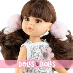 Poupée Paola Reina 32 cm - Las Amigas - Estefania avec ensemble imprimé poupée