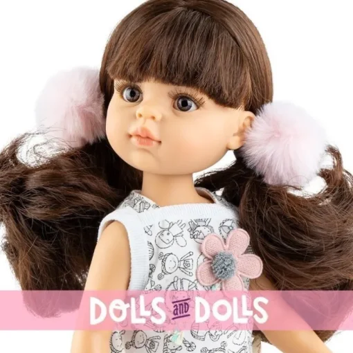 Poupée Paola Reina 32 cm - Las Amigas - Estefania avec ensemble imprimé poupée