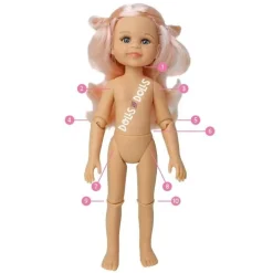 Poupée Paola Reina 32 cm - Las Amigas Articulée - Miriam en robe à pois roses