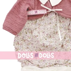 Tenue de poupée Antonio Juan 55 cm - Tenue imprimée de fleurs avec veste mauve
