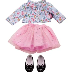 Tenue de poupée Götz 45-50 cm - Combo paillettes avec fleurs