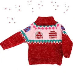 Tenue de poupée Götz 45-50 cm - Pull hiver rouge