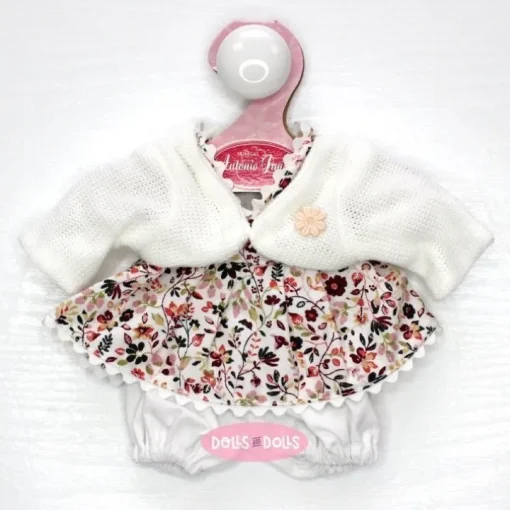 Tenue pour poupée Antonio Juan 26-27 cm - Robe à fleurs avec veste blanche