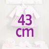 Tenue pour poupée Así 43 cm - Robe rose avec veste plumeti pour María