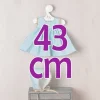 Tenue pour poupée Así 43 cm - Robe étoilée sur fond bleu pour poupée María