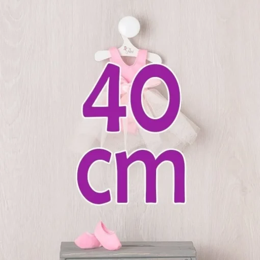 Tenue pour poupée Así 40 cm - Ensemble de ballet rose et beige pour poupée Sabrina
