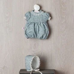 Tenue pour poupée Así 36 cm - Barboteuse bleue avec fleur et tulle beige pour poupée Koke