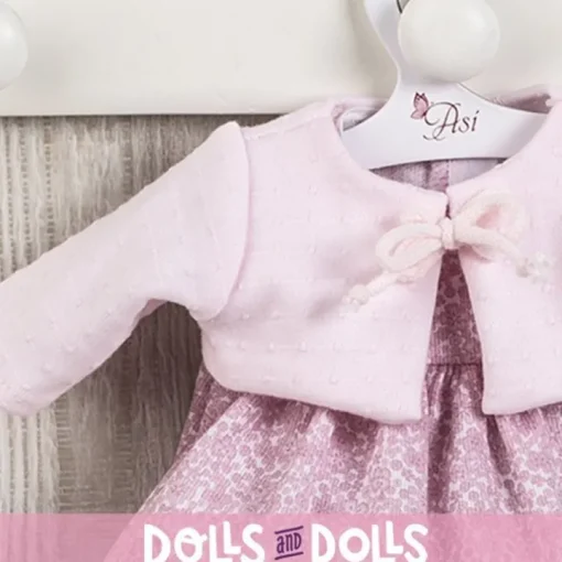 Tenue pour poupée Así 36 cm - Robe rose fleurie avec veste plumeti pour Guille