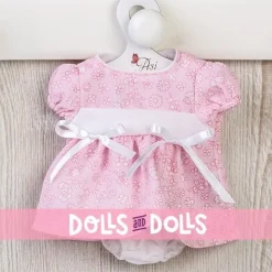 Tenue pour poupée Así 28 cm - Robe rose imprimée fleurs blanches à capuche pour Gordi