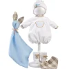 Vêtements pour poupées Llorens 38 cm - Pyjama ourson avec doudou lapin bleu