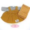 Vêtements pour poupées Nines d'Onil 30 cm - Mia - Ensemble moutarde avec chapeau