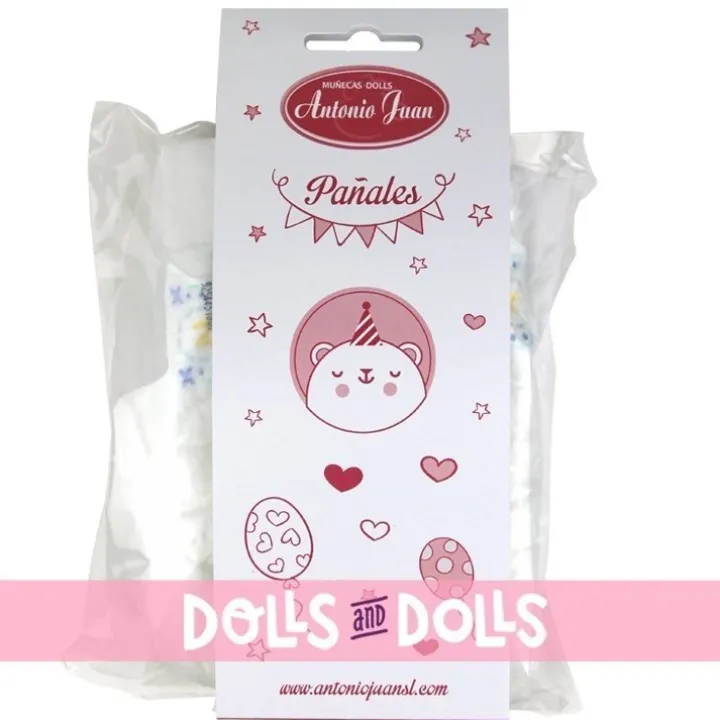 Accessoires pour poupée Antonio Juan 40-42 cm - Lot de 4 couches