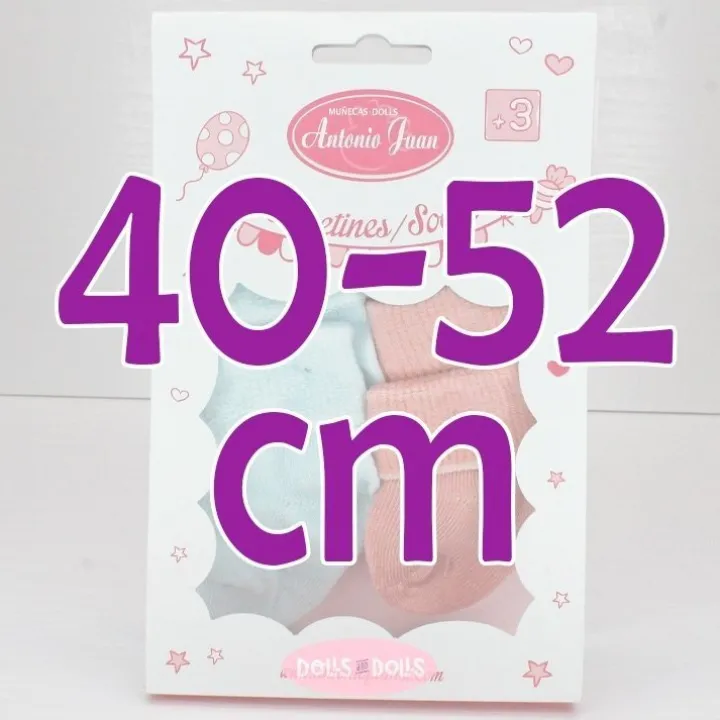 Accessoires pour poupée Antonio Juan 40-52 cm - Chaussettes bleues et roses douces