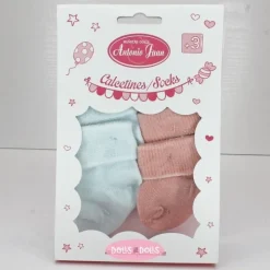 Accessoires pour poupée Antonio Juan 40-52 cm - Chaussettes bleues et roses douces