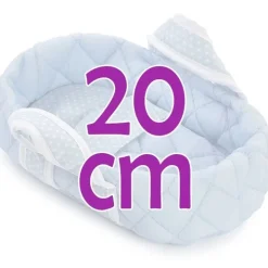 Accessoires pour poupée Así 20 cm - Petite nacelle bleue avec étoiles blanches