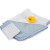 Accessoires pour poupée Así 36 à 43 cm - Cape de bain bleue avec étoiles blanches et canard en caoutchouc