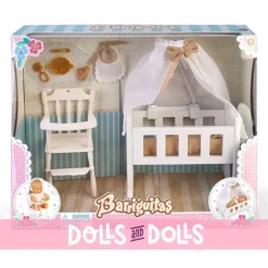 Accessoires pour poupée Barriguitas Classic 15 cm - Ensemble berceau, chaise haute et accessoires